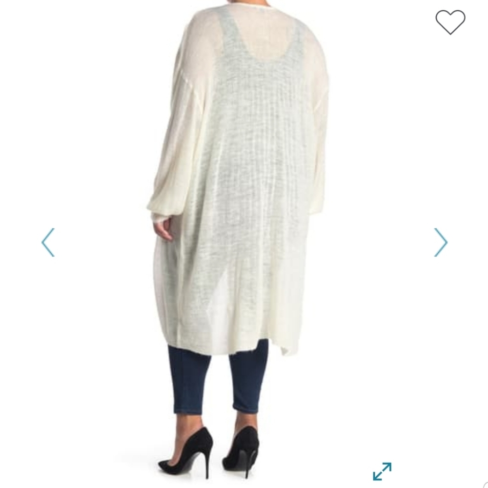 NYDJ Open Front Featherweight Long Cardigan NWT - Picture 3 of 3